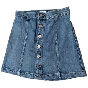 Express Karlie Kloss Blue A-Line Mini Denim Jean Skirt Size 00